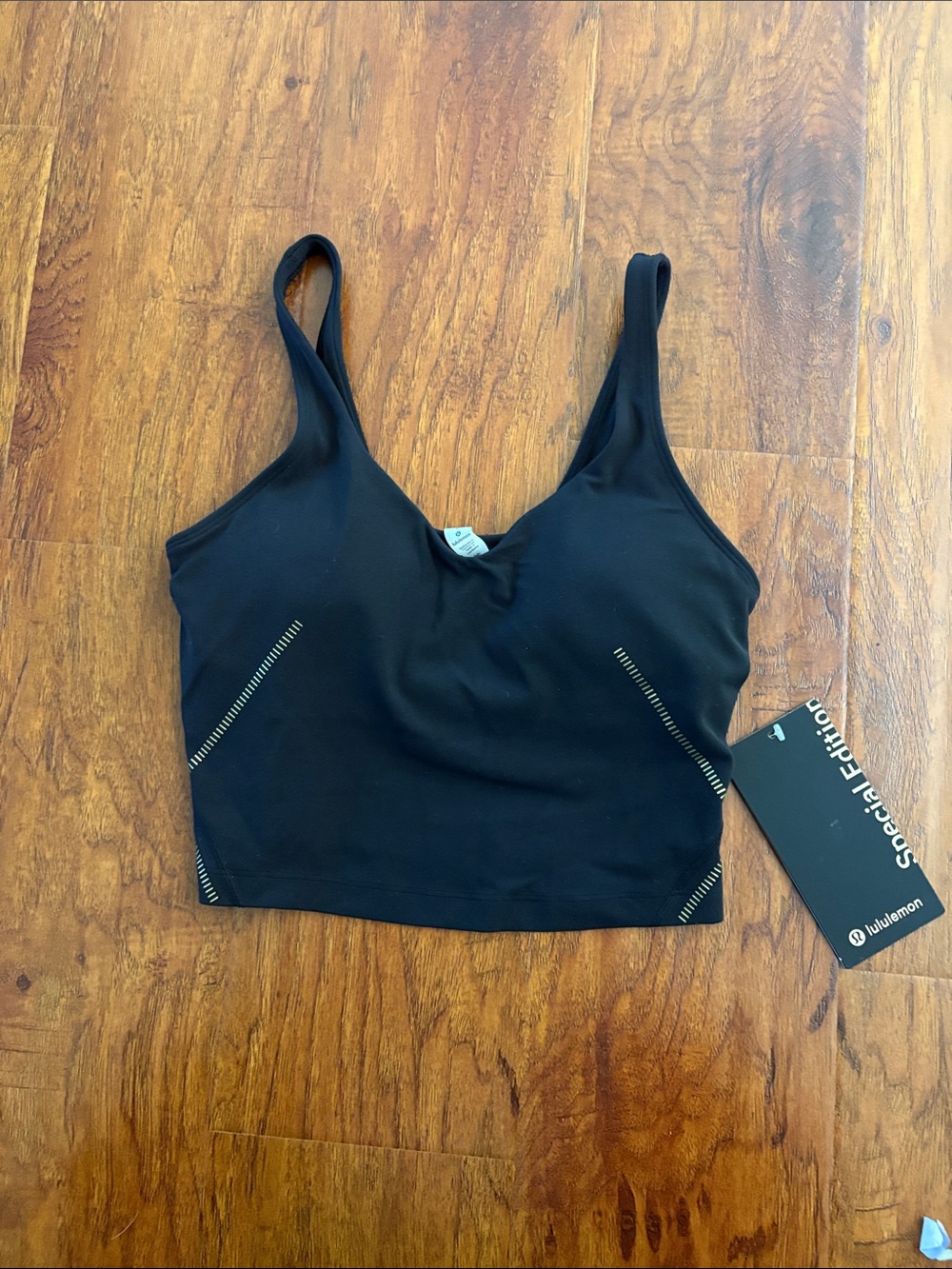 NWT lululemon Special Edition Black Cropped Seamless Brami Bras